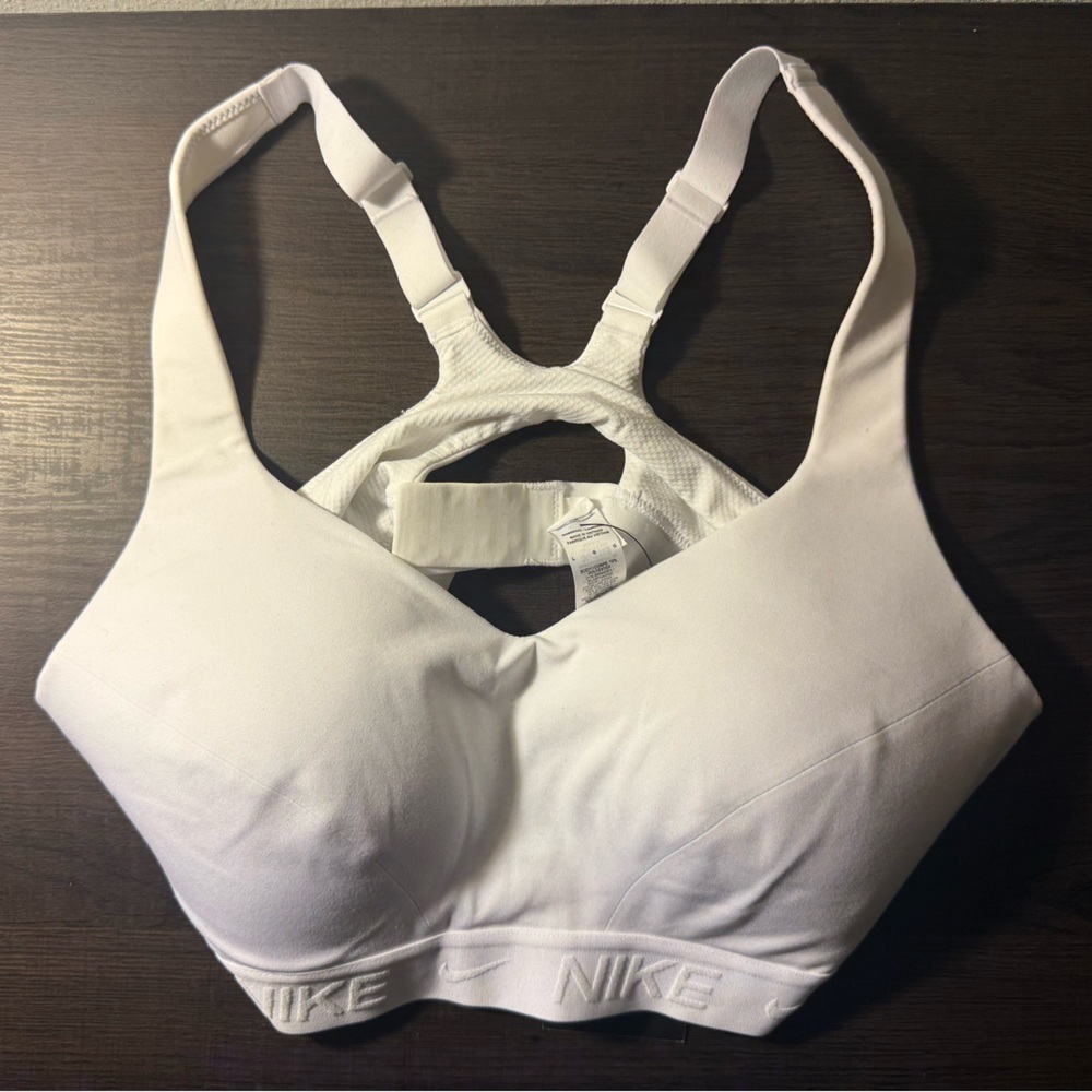 Nike White Performance Sports Bra